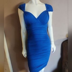 TART Royal Blue Body con DRESS SIZE S